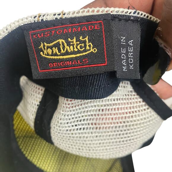 Vintage Y2K Von Dutch Yellow Trucker Hat - Picture 5 of 5